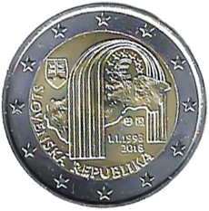 2018-Slovakia-2-euro-coin-25th-anniversary-of-the-establishment-of-the-Slovak-Republic