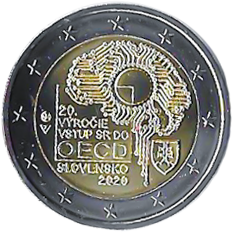 2020-Slovakia-2-euro-coin-20th-anniversary-of-the-accession-of-the-Slovak-Republic-to-the-Organisation-for-Economic-Co-operation-and-Development-OECD